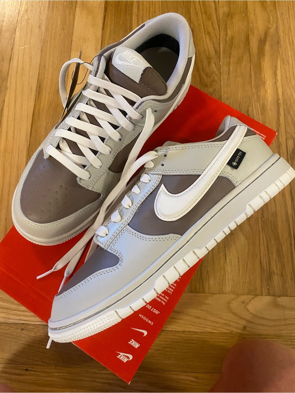 NEW Nike Dunk Low Gore-Tex Light Bone Sail Mink Brown Mens